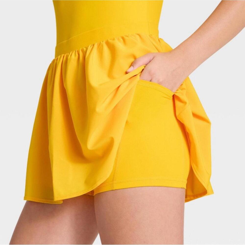 NEW Women's Game Day Active Dress Joylab Tennis Pickleball Dress Yellow - Picture 3 of 8